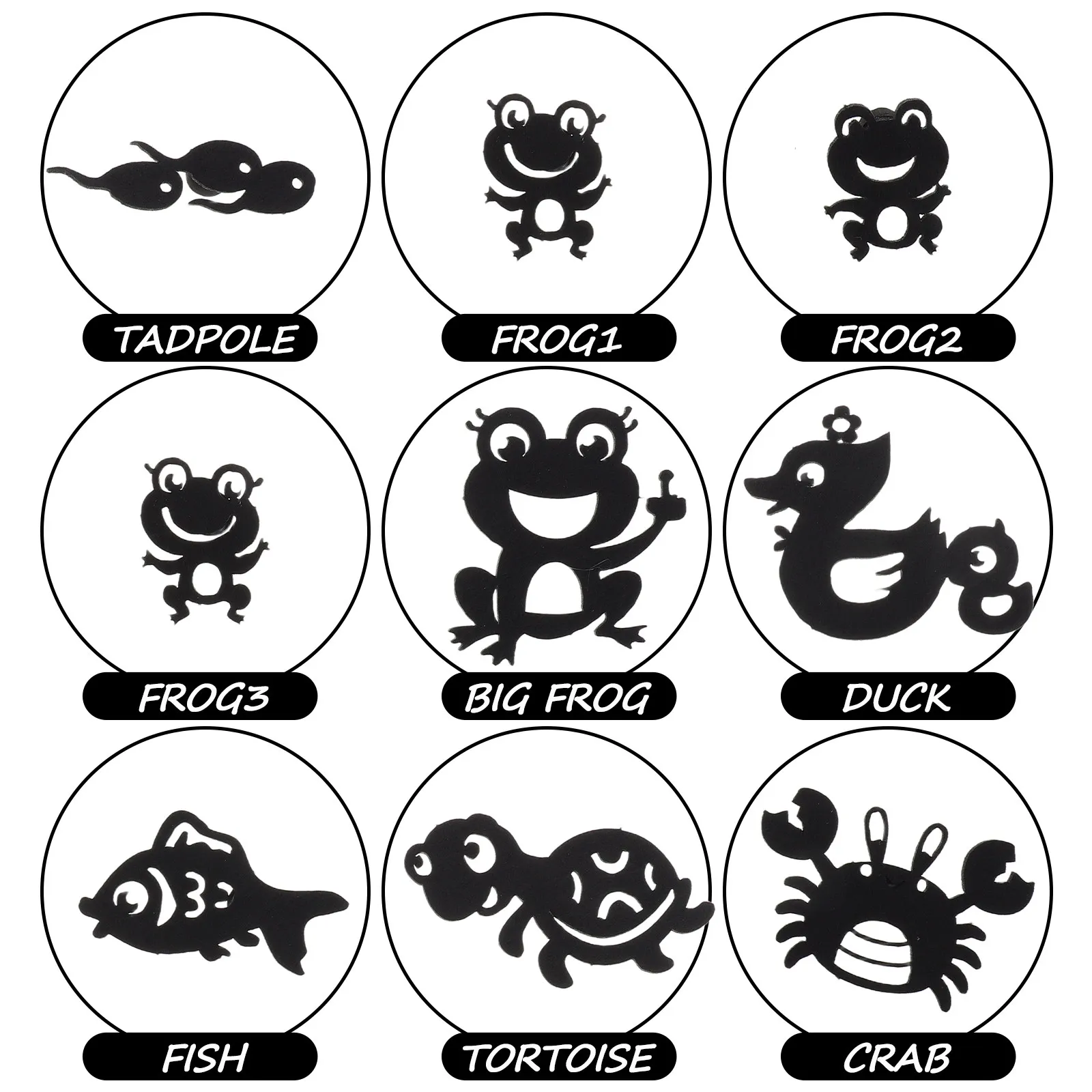 1Set Preschool Shadow Hand Puppet Multifunctional Materials for Storytelling Stage Interactive Learning Creative Play Stickers