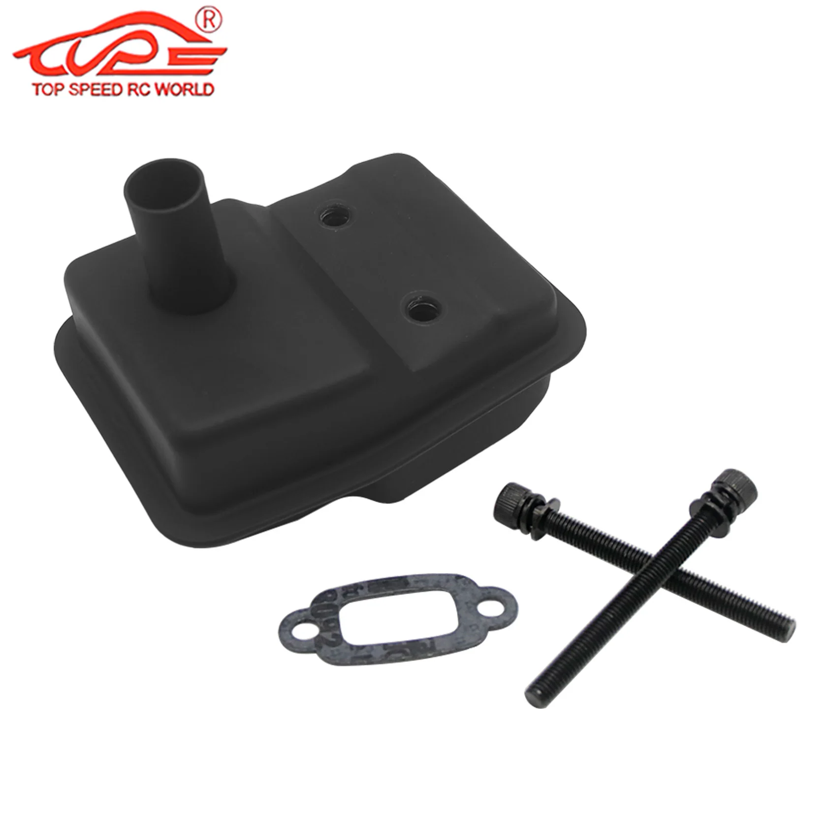 Metal Muffler Exhaust Silence Box of 23CC~45CC Engine for 1/5 Rc HPI ROFUN ROVAN KM BAJA 5B 5T 5SC FG LOSI 5IVE T GoPed Redcat