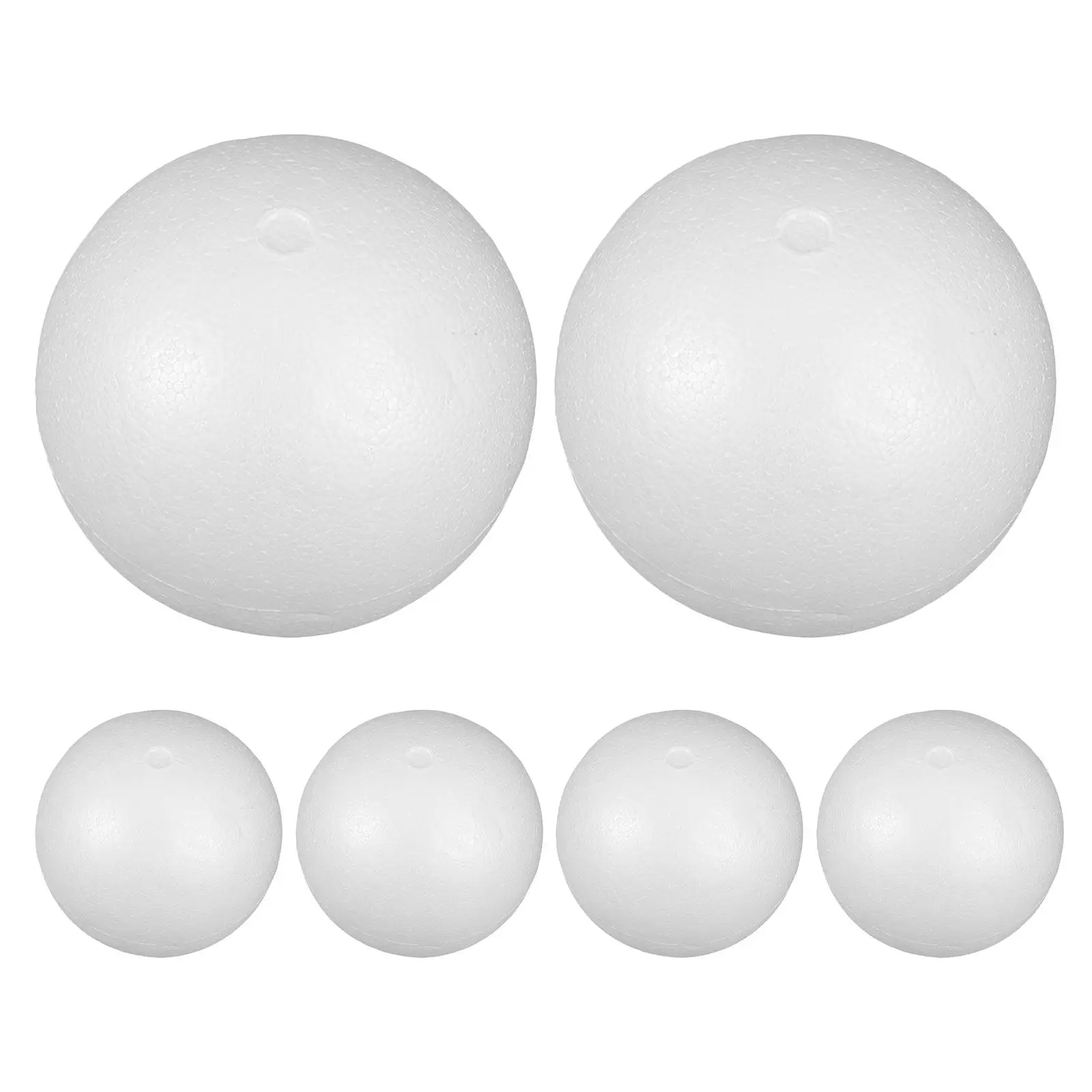 6Pcs Smooth White Polystyrene Craft Foam Balls 4.72in Solid Lightweight Round Spheres for Arts Crafts Home School Projects