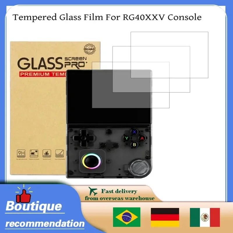 Tempered Glass Film For RG40XXV Handheld Game Console 9H Hardness HD Anti-Scrach Tempered Glass Protective Film Anti-Fingerprint