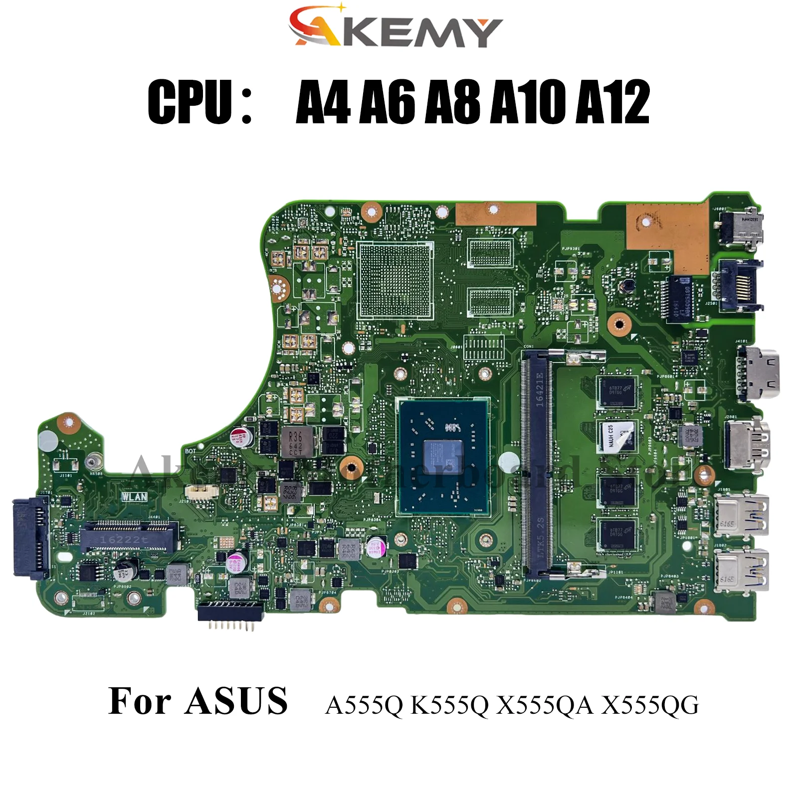 

Материнская плата для ноутбука X555QA для ASUS VivoBook K555Q A555Q X555QG X555QA X555Q с процессором A4 A6 A8 A10 A12, быстрая доставка