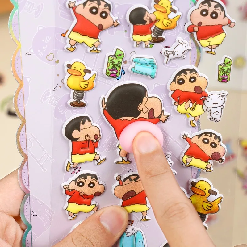 

Cartoon Crayon Shin-Chan Soft Pinched Happy Buttocks Sticker Decompression 3d Bubble Sticker Phone Case Diary Phone Decoration