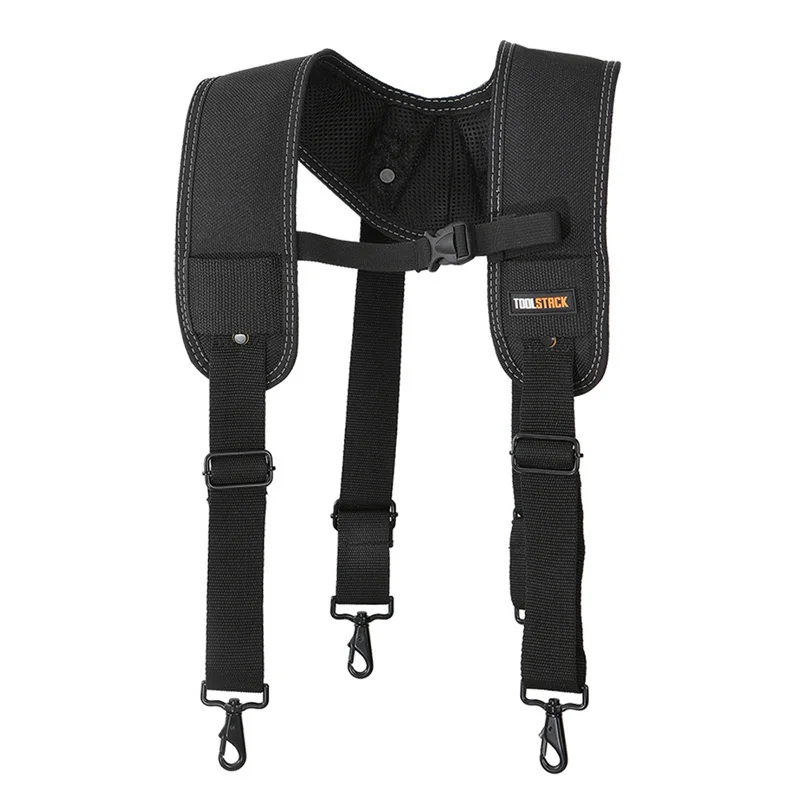 TOOLSTACK ブランド作業ベルト調節可能なショルダーストラップセット調節可能な腰マルチサポートツールブレース大工電気技師用