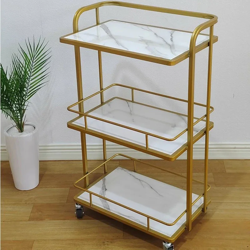 

Organizers Rolling Trolley Storage Cart Beauty Salon Tray Furniture Business Drawer Gold Hairdressing Muebles Belleza Stainless