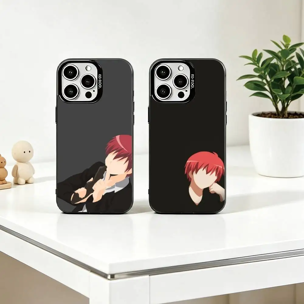 

Anime Assassination Classroom KA Phone Case For iPhone 17,16,15,14,13,12,11 Plus,Pro Max,XS,Colorful Silver Black Cover