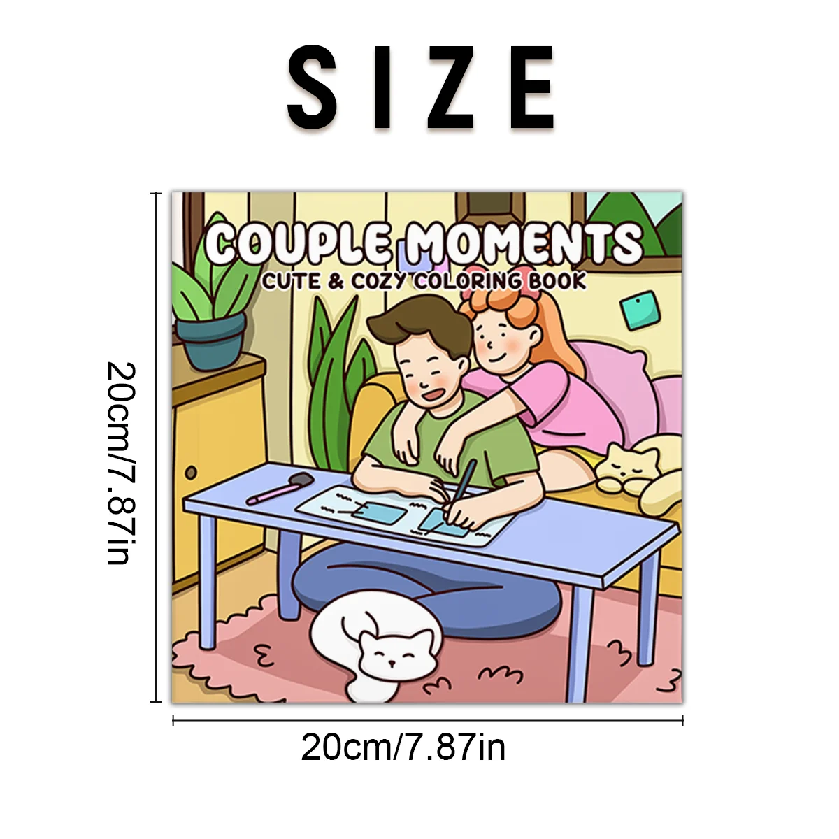 Coloring Book for Couples & Friends - A Picture Book with Simple Designs for Stress Relief and Creativity