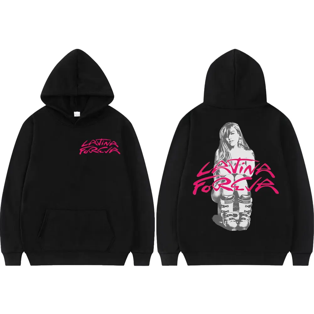 

Karol G Tropicoqueta Latina Foreva 2025 New Album Hoodie Vintage Aesthetic Hooded Sweatshirt Men Women Hip Hop Fashion Pullovers