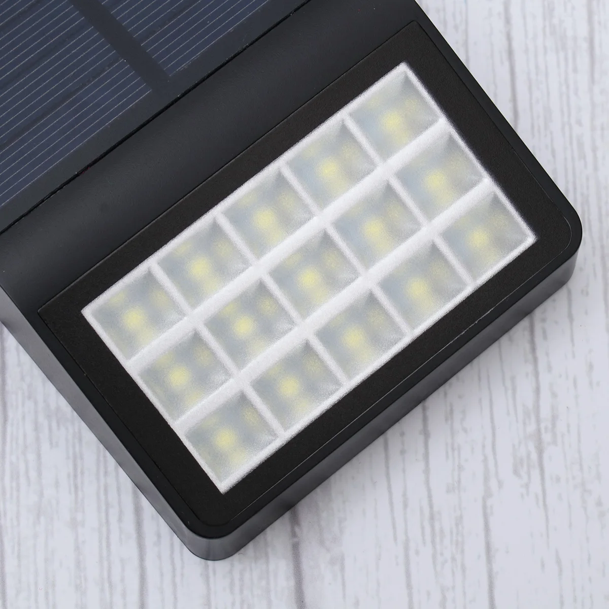 

15 LED Solar Wall Lamp Eco-friendly Retro Black Decoration Indoor Outdoor Light for Bedroom Study Dining Room Auto Charging Safe