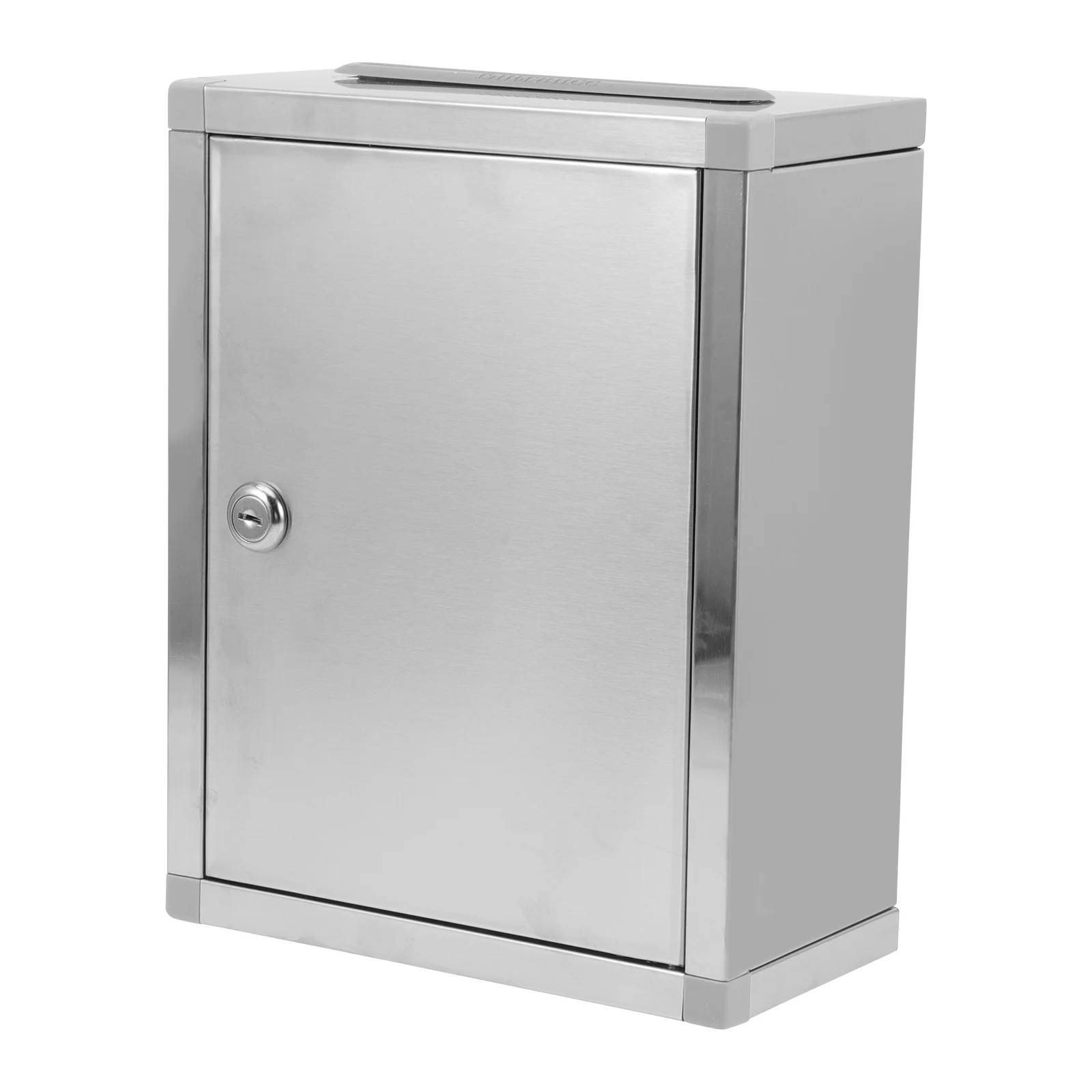 

Decor Safes Stainless Steel Mailbox Letter Post Container Collection Silver Office