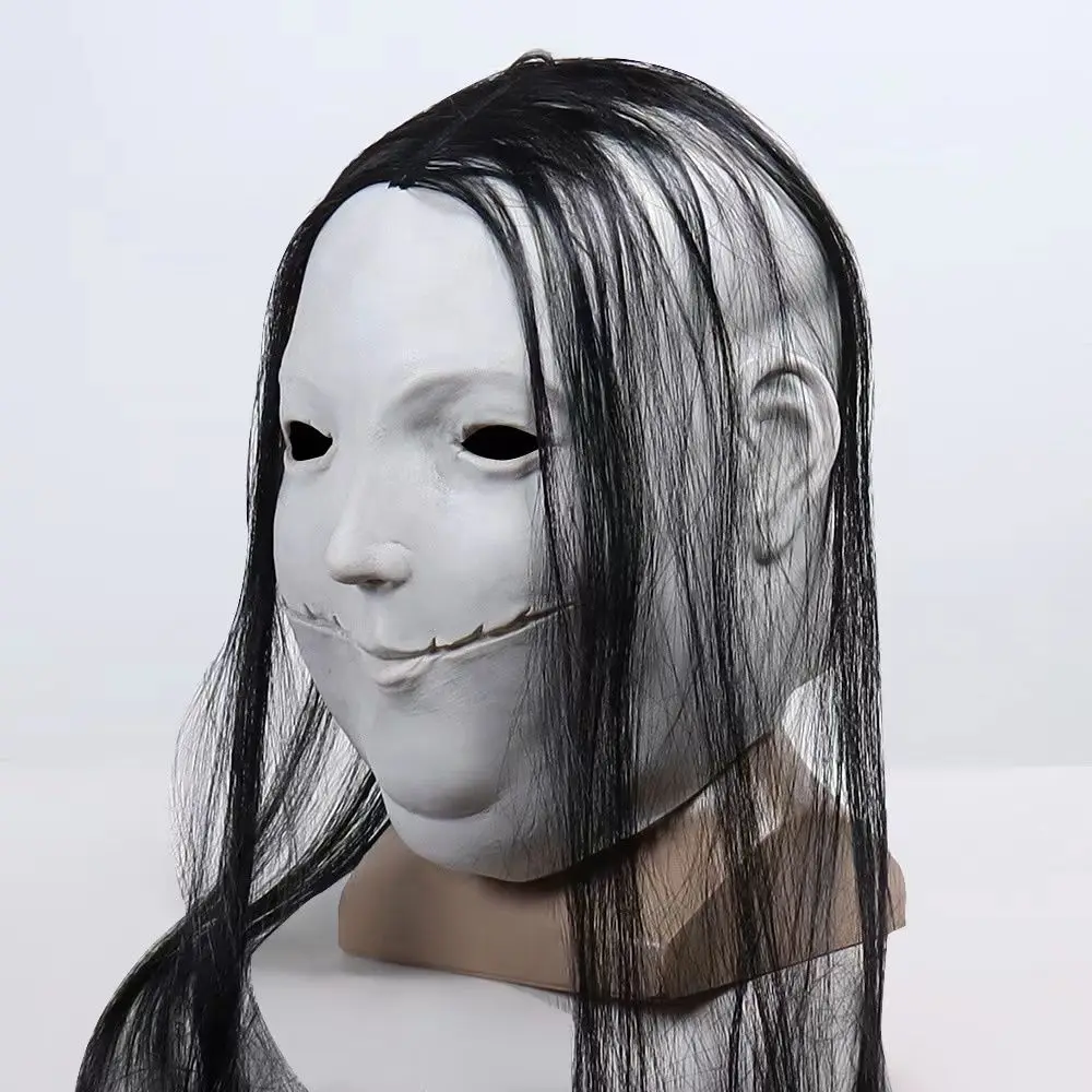 Film histoires effrayantes pour dire dans le noir, masque de Cosplay, visage blanc, casque fantôme féminin en Latex, masques d'horreur, accessoire de Costume d'halloween