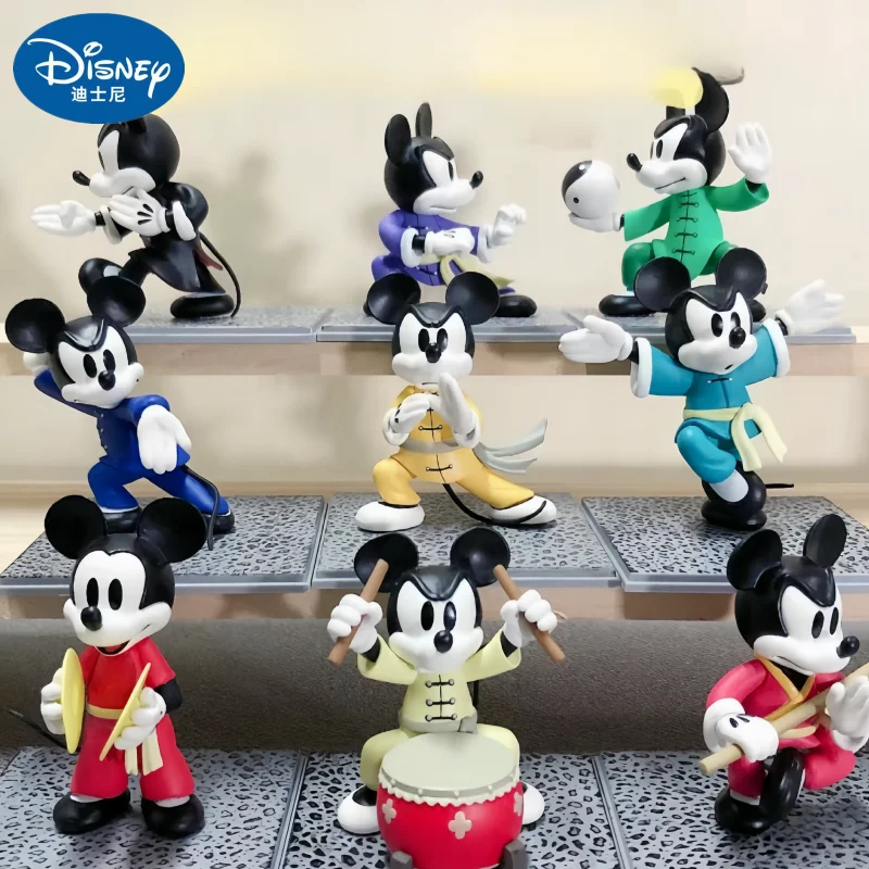 

Disney Микки Маус китайская серия кунг-фу Женская коллекция экшн-фигурки куклы игрушки декоративные модели Фигурки Мультяшные подарки