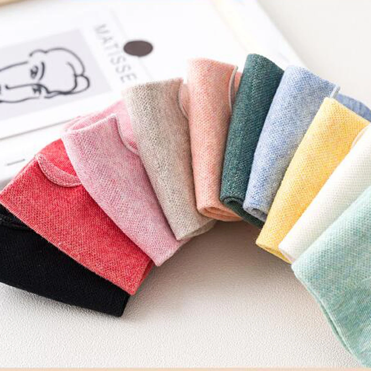 10 Pairs Candy Colors Socks Solid Invisible Ankle Socks Summer Breathable Cute Women\'s Socks