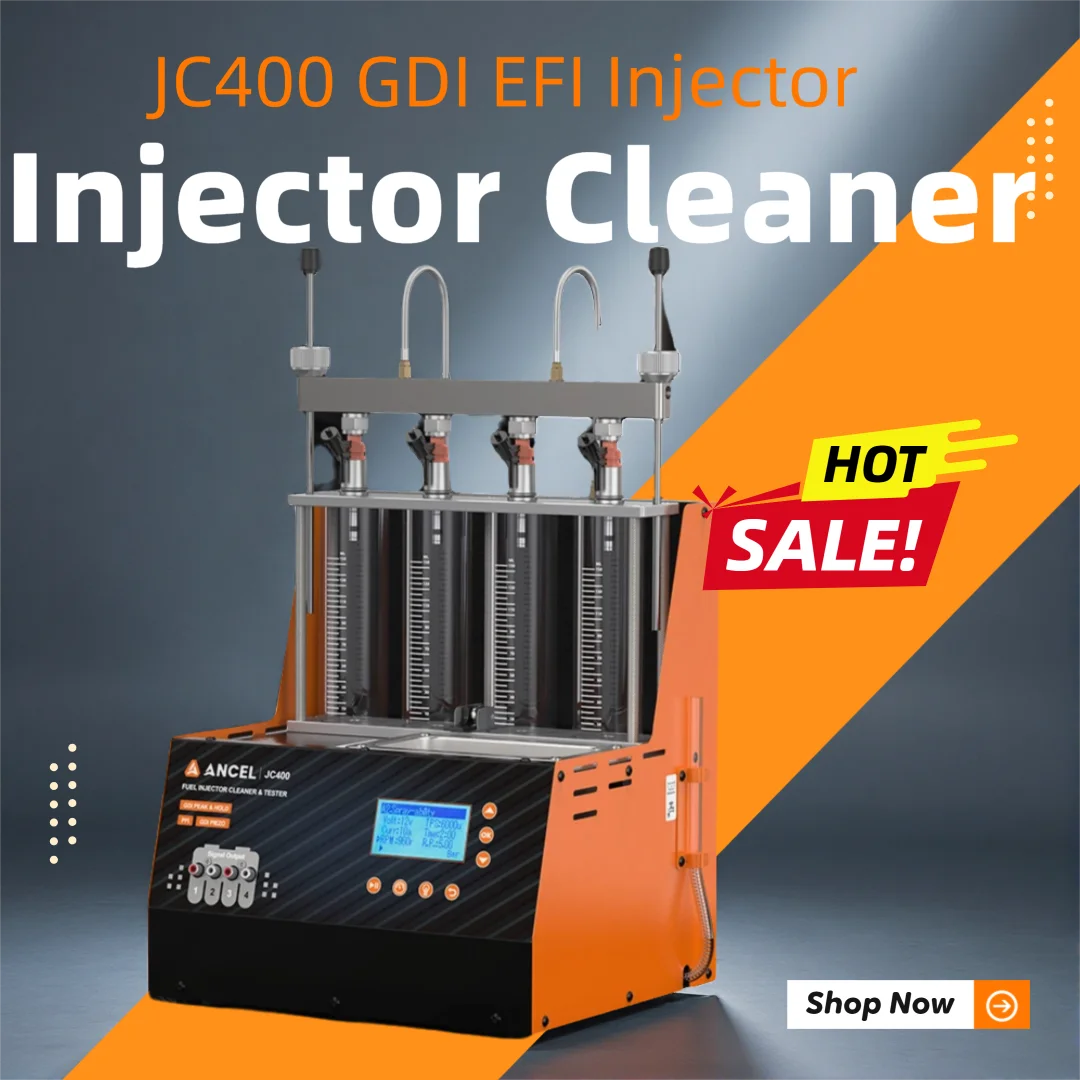

4 Cylinder Ultrasonic Car Fuel Injector Cleaner JC400 GDI EFI Injector Nozzle Cleaning Machine Auto Mode Test Machine