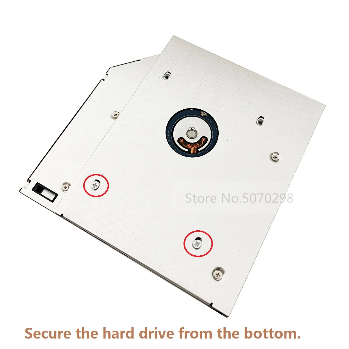 Con cubierta frontal de bisel 2. ° SATA 3,0 2,5 "disco duro HDD SSD bandeja de marco Caddy de bahía óptica para Lenovo G500 G505 G510