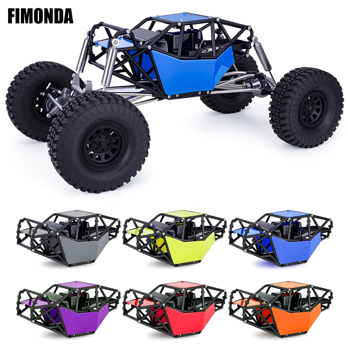 Sturdy Construction Nylon RC Roll Cage Chassis for 1/10 Crawler - Rock Buggy Body Shell for Axial SCX10