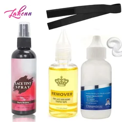 Dissolvant de Colle Adhésive pour Perruque, Spray Liquide, Teinte, Bande, Accessoires