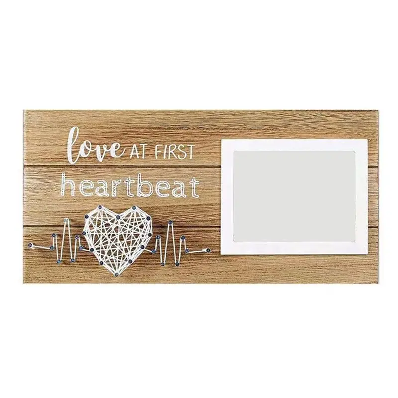 AB11-Baby Scan Photo Frame For Mummy And Daddy, Wooden 4X6 Inch, Engraved Keepsake