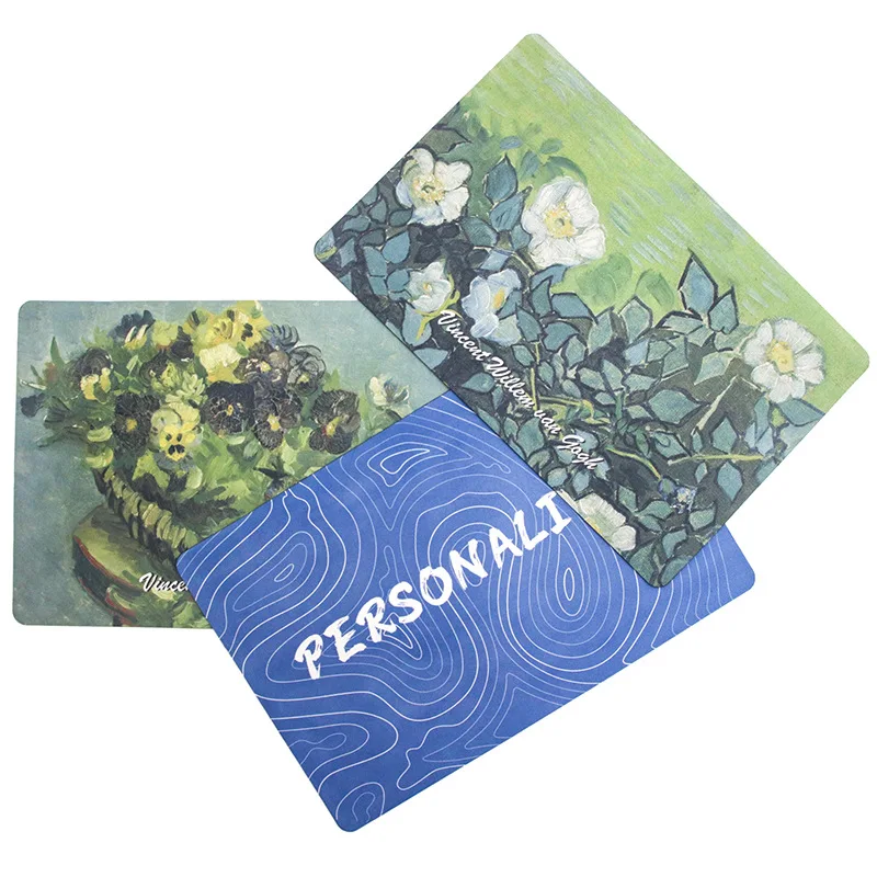 Yoga Mat 40x60cm Meditation Handstand Fitness Knee Protection Mini Support Mat Floral Oil Painting Color Anti-slip Balance Pad