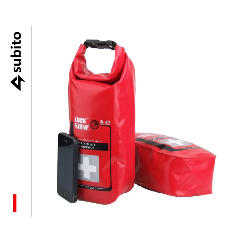 2L Waterproof First Aid Dry Bag 500D PVC Mesh Emergency Medical Storage Pouch Camping Hiking Boating Outdoor Travel Emergency