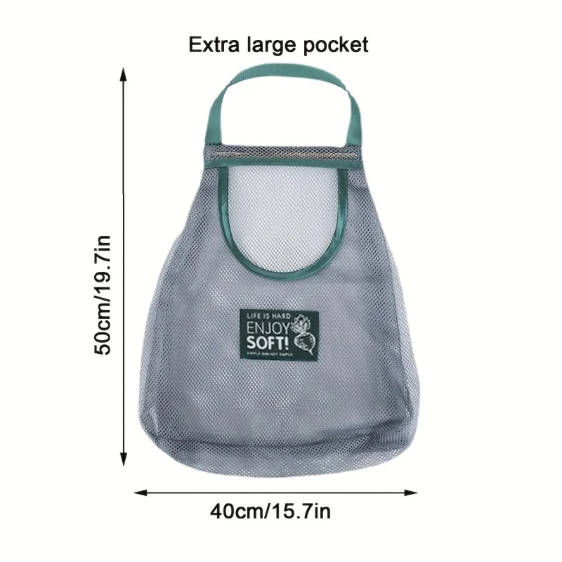 Durable & Strong Hanging Mesh Storage Bags - Perfect for Storing Garlic, Potatoes, and Onions! view 6