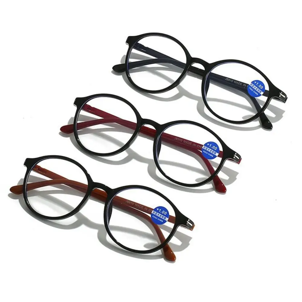 

Retro Readers Spring Hinge Reading Glasses Anti-blue Light Glasses Oval Frame Presbyopia Eyeglasses Strength 1.0x ~ 4.0x