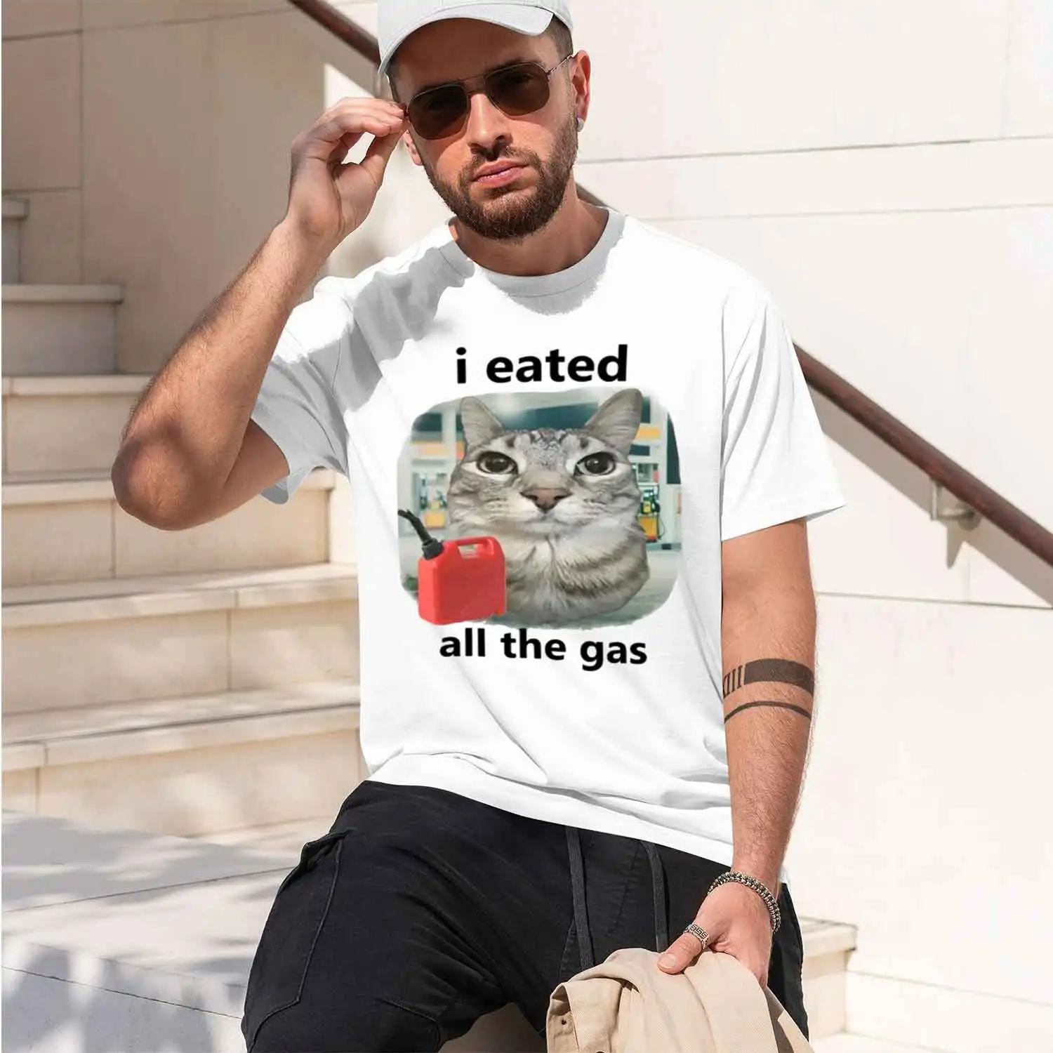 I Eated All The Gas Funny T-Shirt Men Women Funny Unhinged Weird Tshir Humor Animal Graph Tees Funniest Y2K Clothes 2026 New Mod