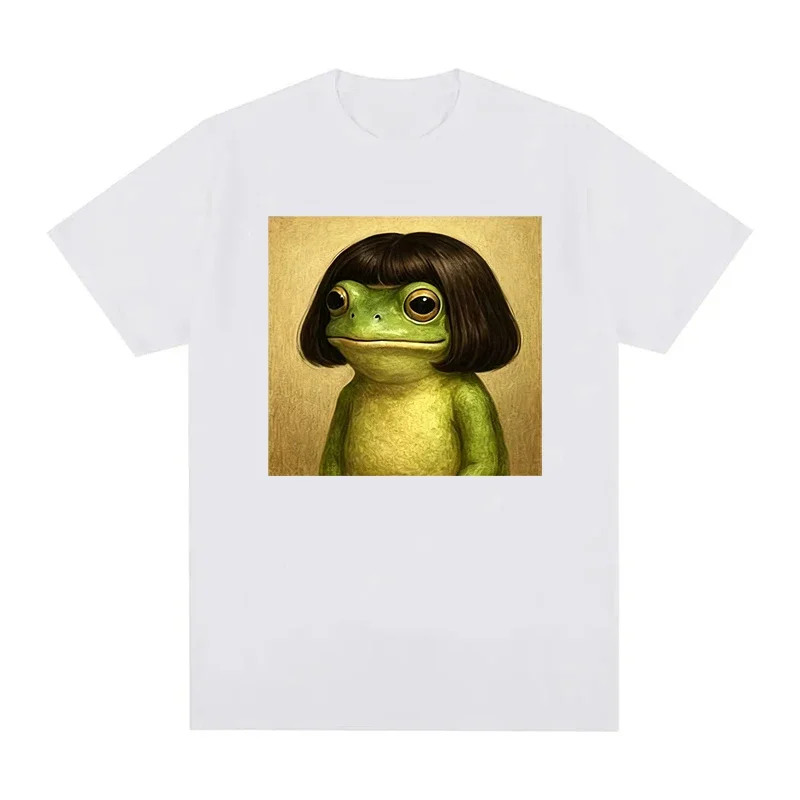 Funny Frog Graphic Print T-shirts for Men Summer Casual Loose Fashion Streetwear Tops Women Crew Neck Short Sleeve T-shirts