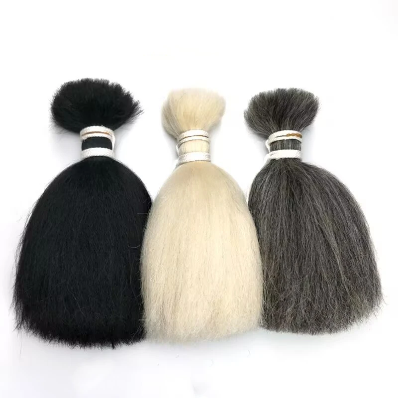 500 جرام شعيرات أوبرا ياك منتفخة؛ لحية مكياج كروشيه للفيلم والتلفزيون؛ شعر ذيل وحيد القرن؛ فرو الحيوان. #4