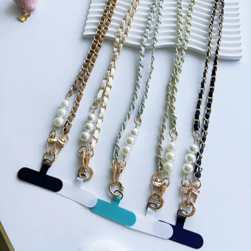Ladies mobile phone lanyard long diagonal mobile phone strap fashion ladies chain bag replacement chain mobile phone accessories
