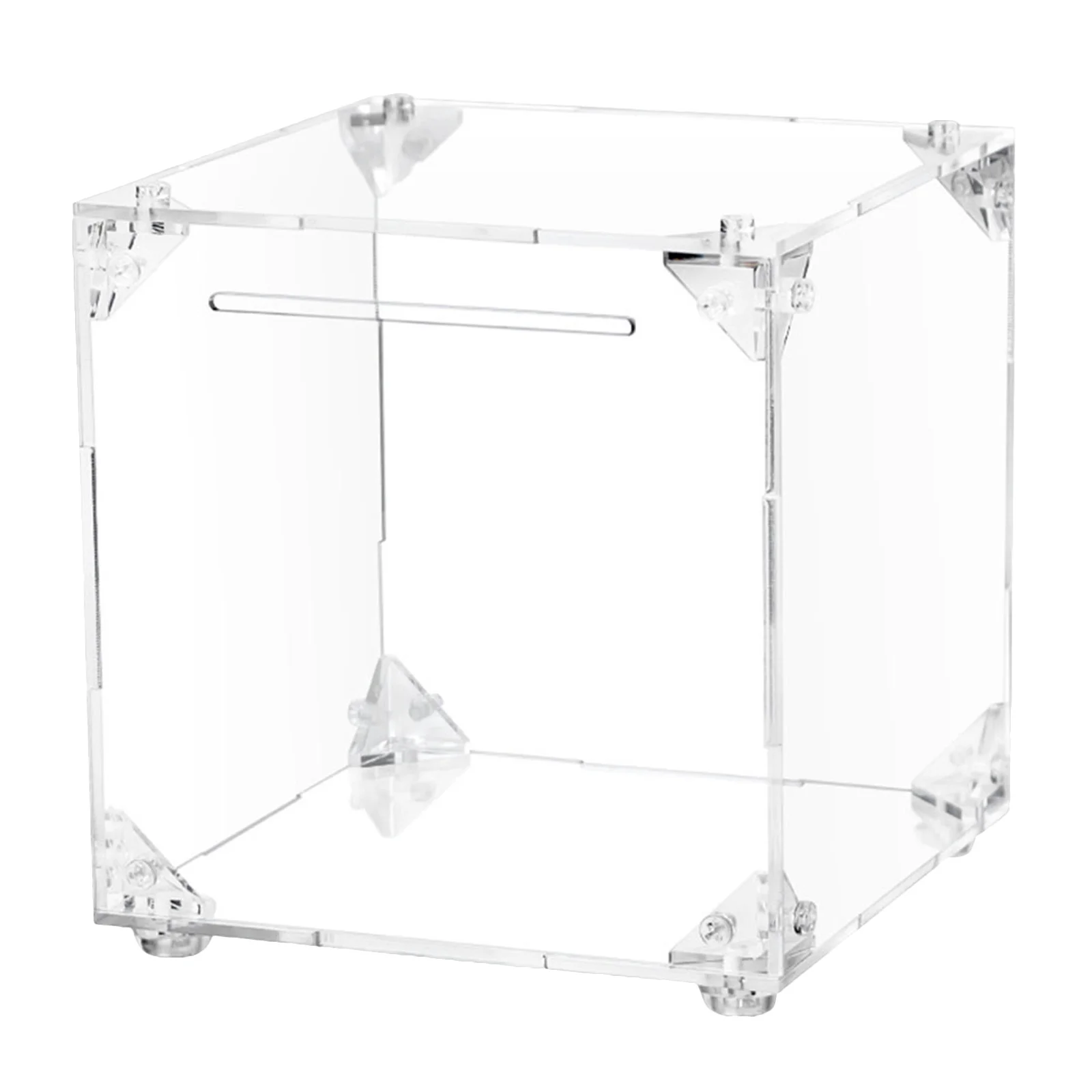 

Clear Money Saving Box Acrylic Tip Jar Openable Cash Coin Storage Piggy Bank for Birthday New Year Savings Container