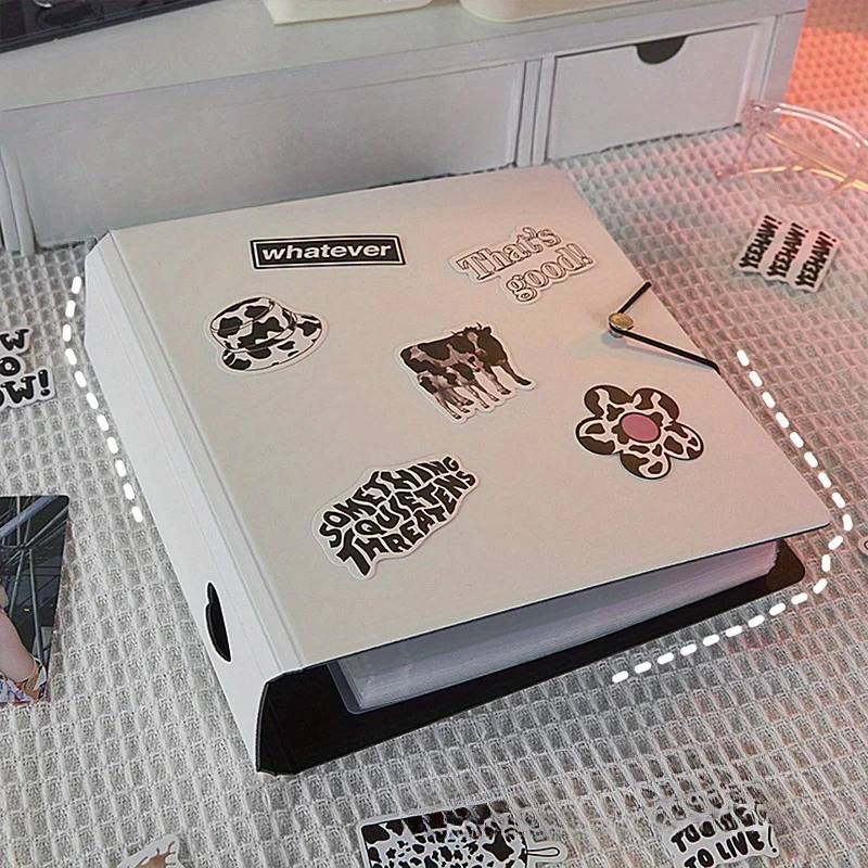 دفتر تخزين بطاقات صغيرة بسعة كبيرة مقاس A4، بطاقة شبكية، 4 ألبوم صور شبكي، هدية موسم المدرسة، هدية عيد الميلاد والعطلات