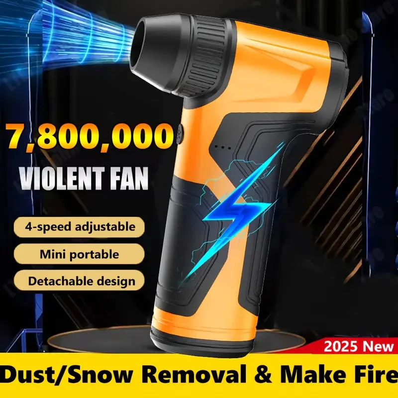 

7800000RPH Мини-турбореактивный вентилятор, электрическая воздушная тряпка, регулируемая скорость ветра, турбо-сильный вентилятор, перезаряжаемый с чисткой автомобиля