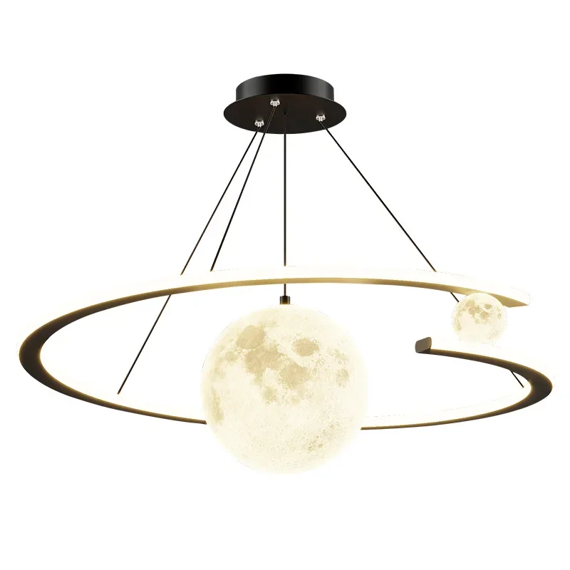 

Nordic, atmospheric cream wind, bedroom, chandelier, high sense, warm, moon modern, minimalist, hall, main light