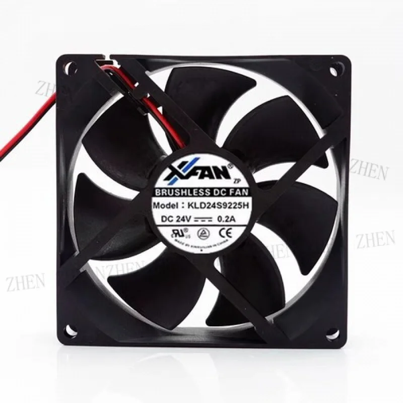 

Y FOR XFAN KLD24S9225H 9025 DC24V 0.2A 9CM 2-Wire Dual Ball Inverter Cooling Fan