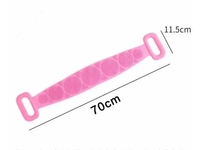 70cm Magic Silicone Brushes Bath Towels Rubbing Back Mud Peeling Body Massage Shower Extended Scrubber Bathroom Supplies