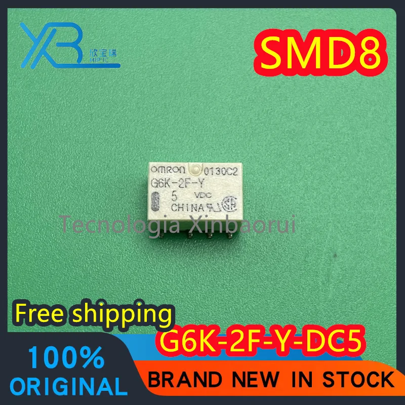 

(10/50pieces) G6K-2F-Y-5VDC G6K-2F-Y-5 G6K-2F-Y DC5V SMD signal relay SOP8 100% new original electronics Free shipping