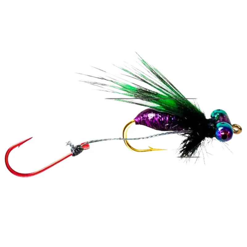 Imitate Rattlesnake Mosquito Fly Hooks Micro Lure Imitation Bait Double Hooks Minnow White Bait Tilapia Redeye Fishing Hooks