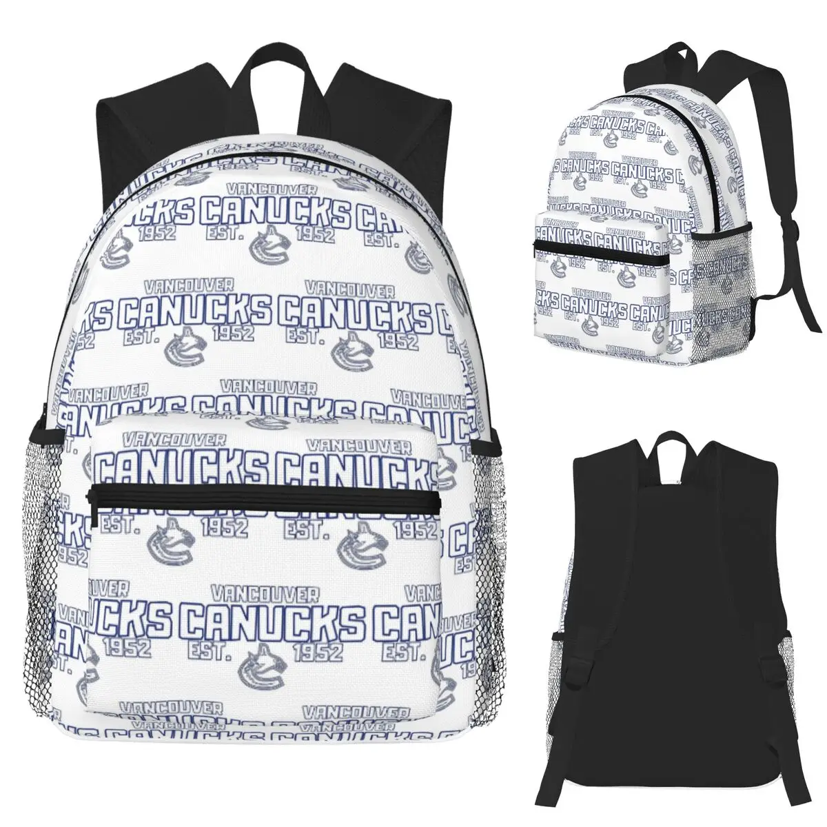 

Vancouver Canucks Hockey Canada Student Backpack School Bag Hiking Travel Daypack for Men Women Bookbag Shoulder Bags