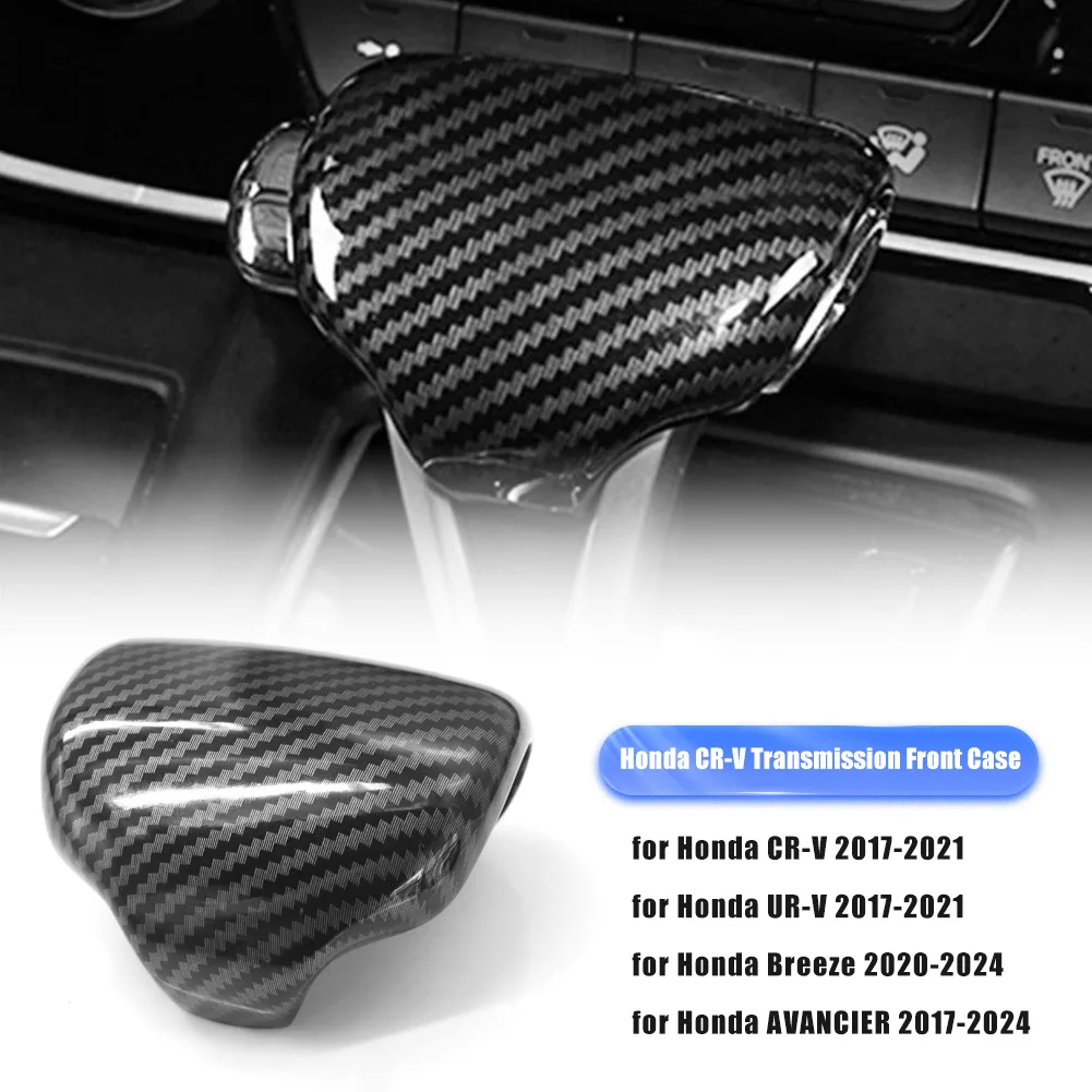 

For Honda CR-V UR-V AVANCIER 2017-2024 Breeze 2020-2024 ABS Carbon Fiber Car Shift Head Knob Trim Cover Handle Sticker