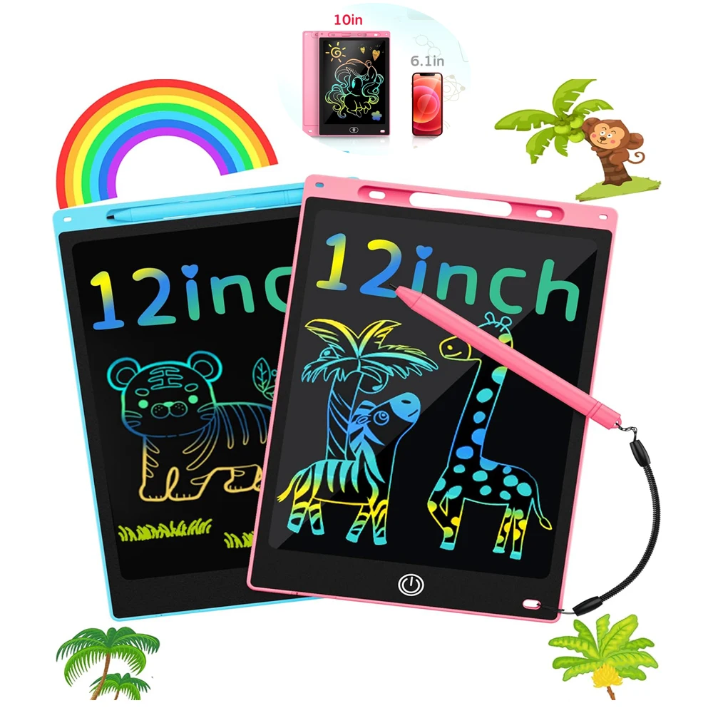 LCD Writing Tablet for Kids Drawing Toddler Toys Doodle Board  Pad Drawing Boys Girls Gift Trip Travel Essentials Learning Games