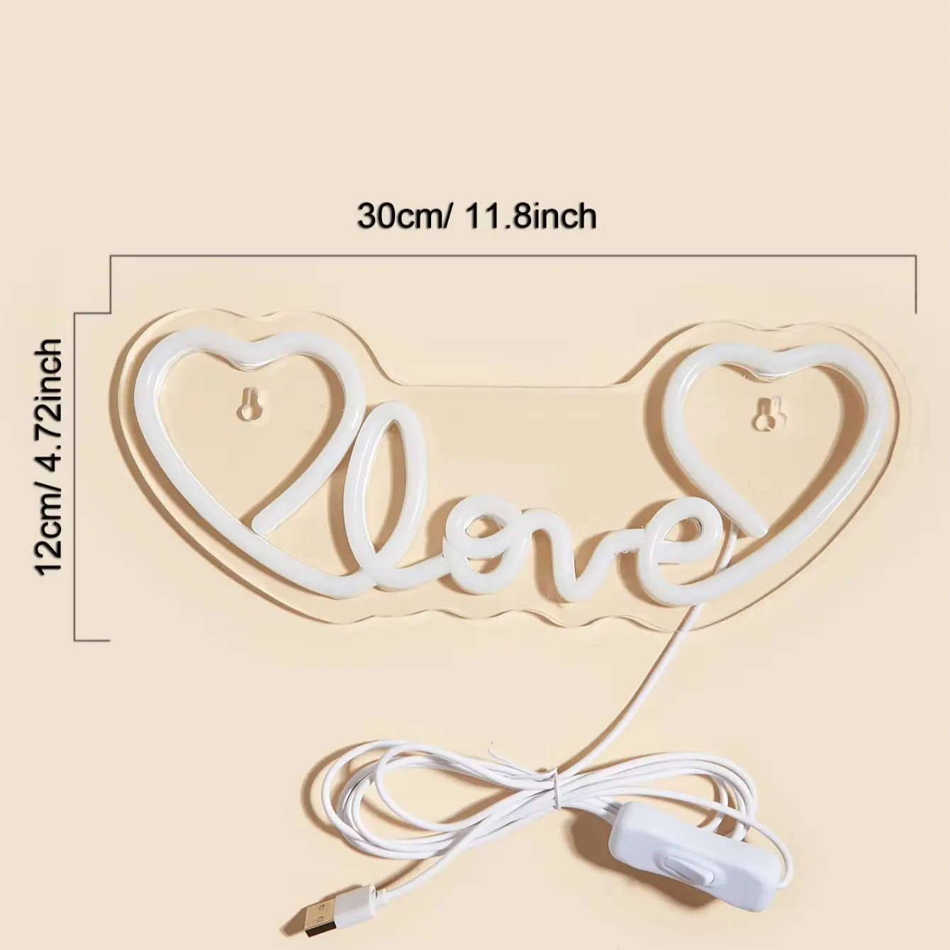 Chi-buy LED Neon LOVE USB Powered Neon Signs Decor Lamp Signs Birthday Gift Wall Art For Bedroom Room Bar Shop