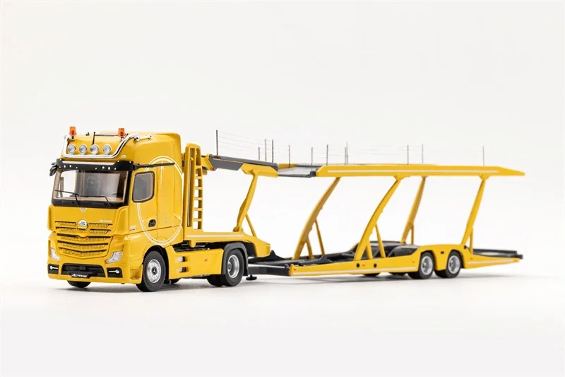 GCD 1:64 Actros Double Deck Trailer Yellow /White Diecast Model Car