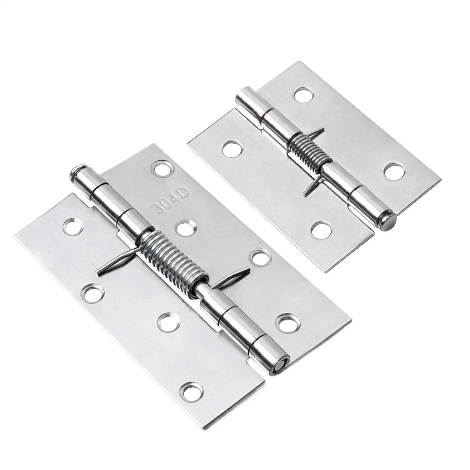 Spring Hinges 304Stainless Steel Self Closing Spring Door Internal Hinge DIY Hardware Cabinet Door Closer Automatic Return Hing