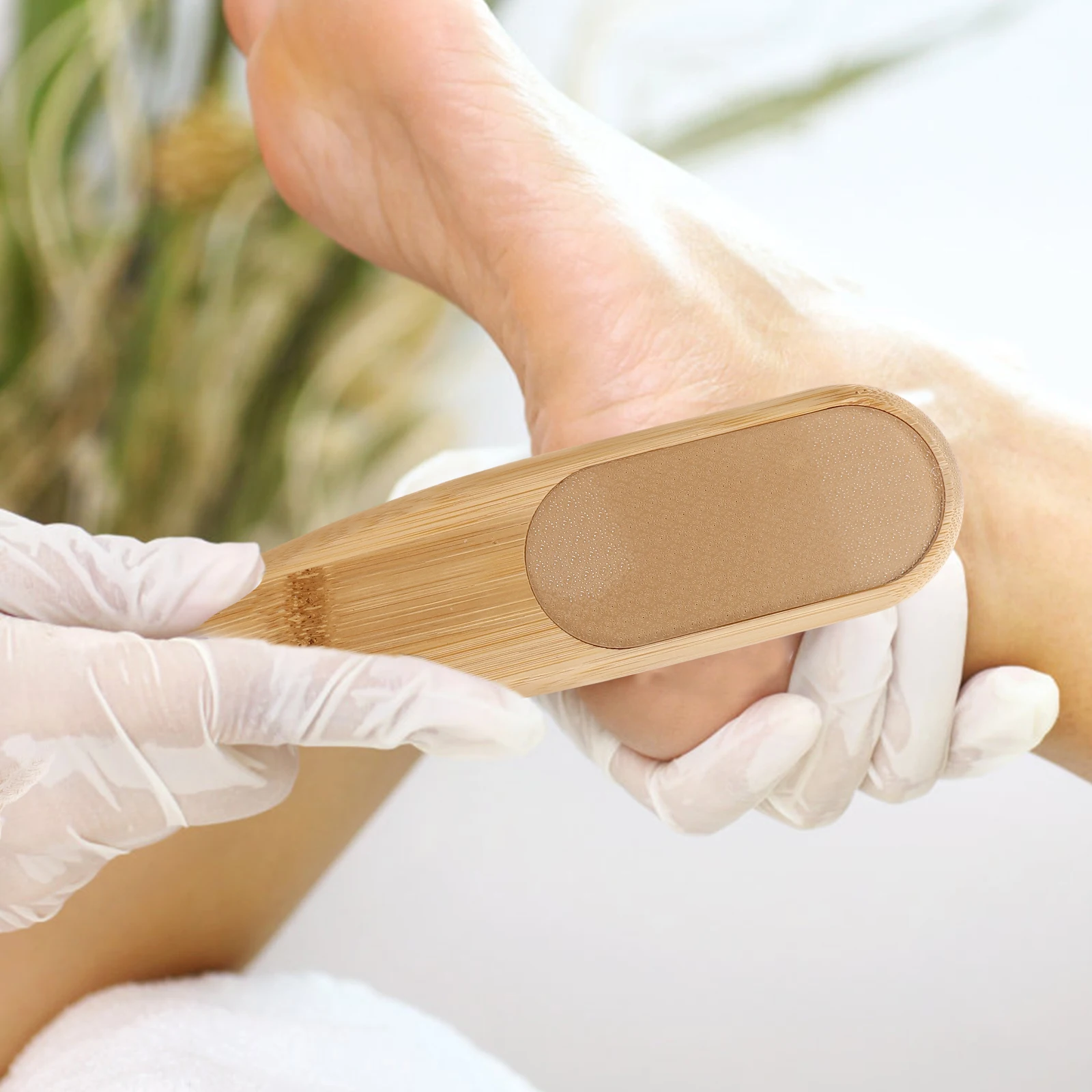 Lima per piedi bifacciale aggiornata Scrubber per piedi Rimozione calli Impugnatura ergonomica Strumento per pedicure domestico con superficie in vetro durevole per un liscio