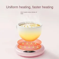 Thermostatic Heating Coaster USB Home Heating Coaster 3-speed Adjustment Heating 55 Degrees Constant TemperatureThermostatic Hea