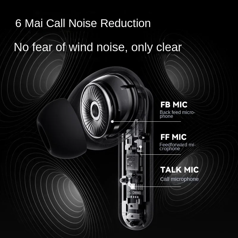 Imagem -04 - Auscultadores sem Fio Bluetooth Redução de Ruído Inteligente Fones de Ouvido Intra-auriculares Game Call Alta Fidelidade Qualidade do Som Sanag-t51