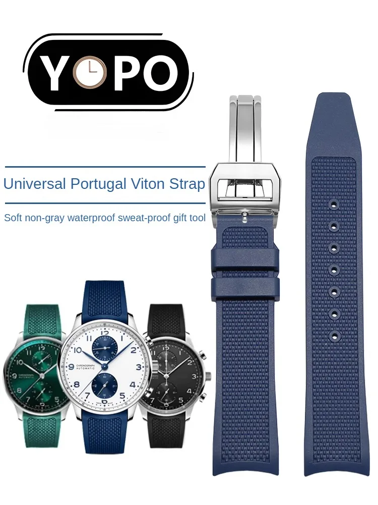 YOPO Adapts To Iwc I-W-C Watch Portuguese Timing Series IW371620/1609 Portuguese 7 Fluororubber Strap