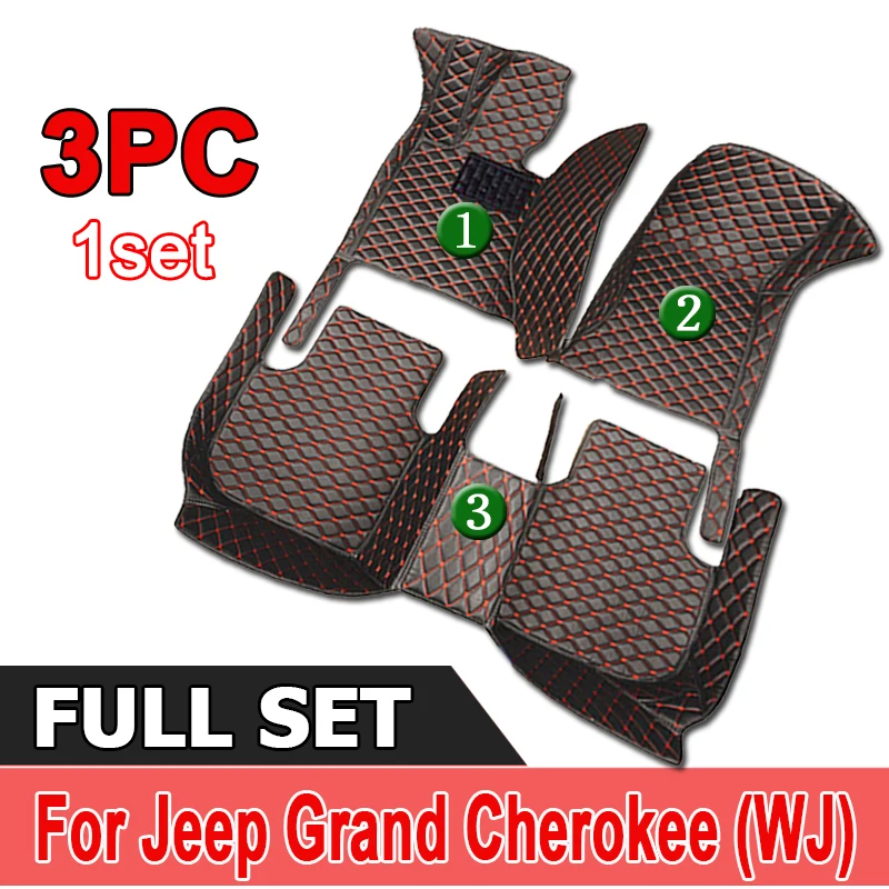 

Car Floor Mats For Jeep Grand Cherokee WJ 1999 2000 2001 2002 2003 2004 Leather Mat Covers Floors Car Accessories Tapis Voiture