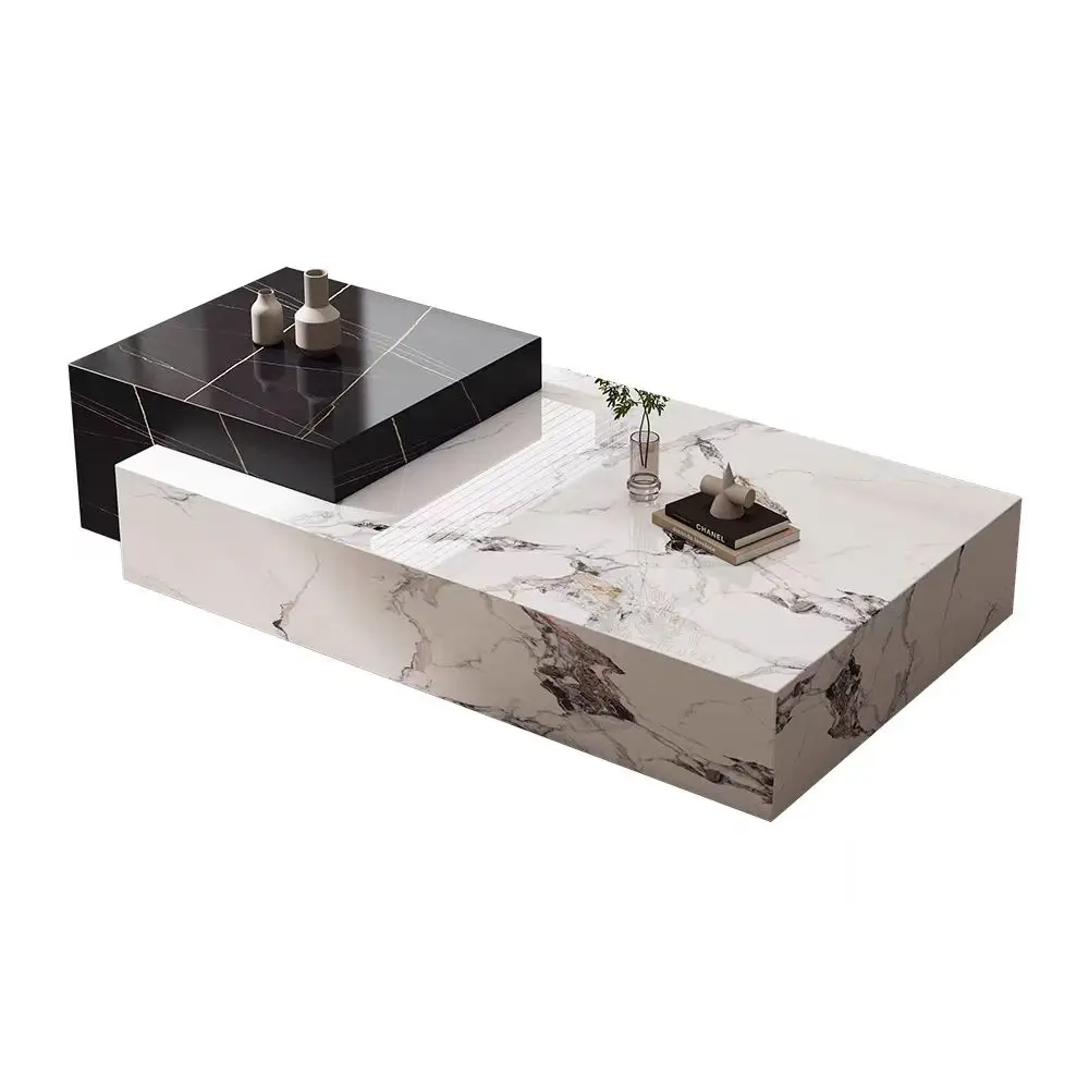 

Квадратный мраморный камень, журнальный столик, деревянный каркас, современная роскошная мебель для гостиной, наборы журнальных столиков