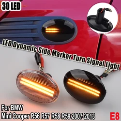 Indicatore di direzione a scorrimento da 2 pezzi indicatore laterale a LED dinamico indicatore laterale per BMW MINI Cooper R55 R56 R57 R58 R59 CL-R56-LSM-SM